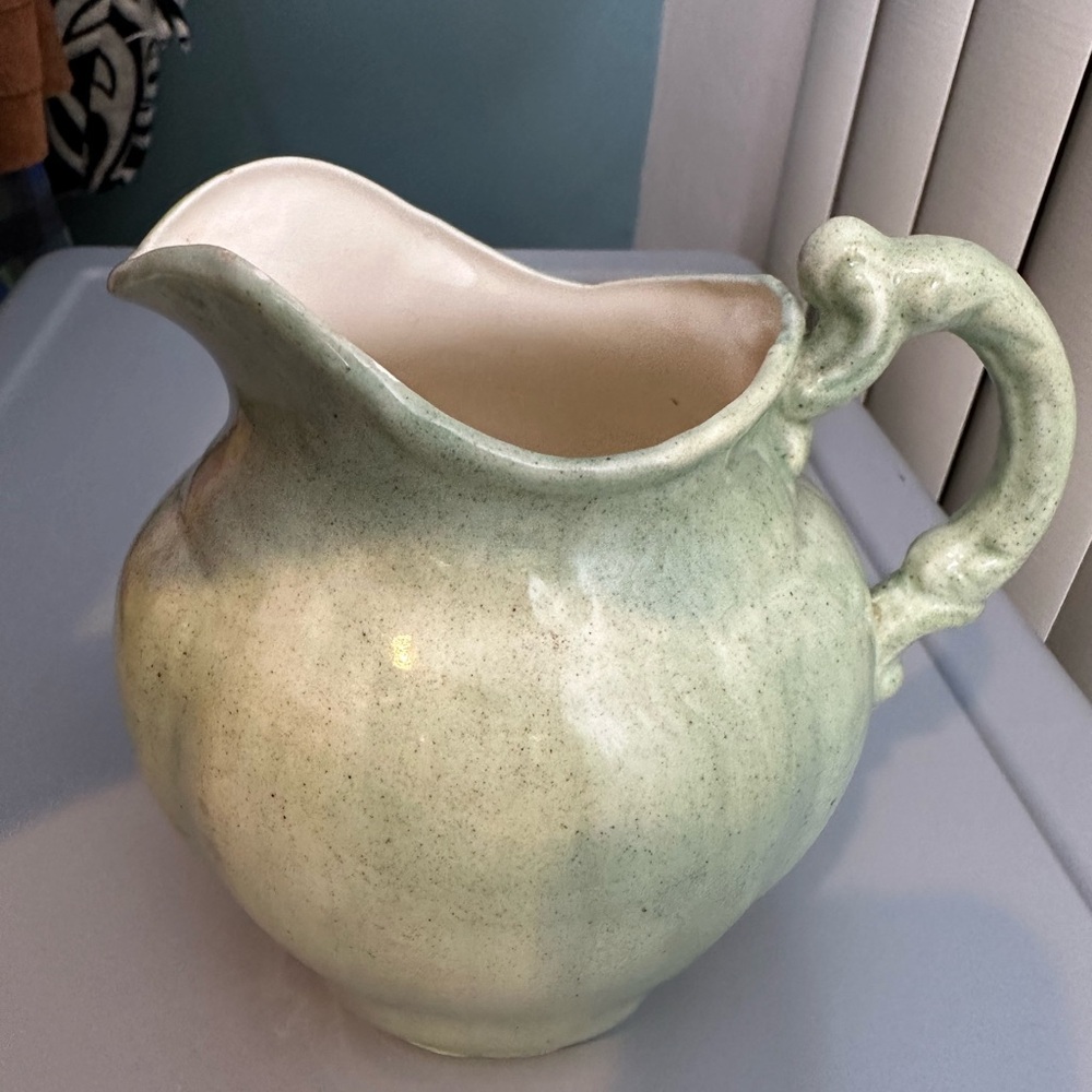 Vintage Light Green Vase Pitcher Farmhouse